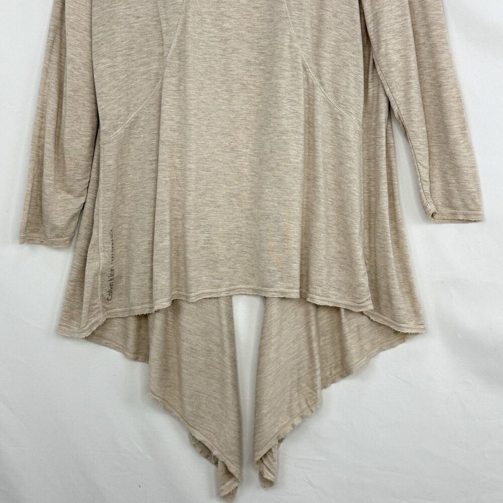 Calvin Klein Performance Women’s  Small Drape Front Cardigan with Rib Sleeves - Picture 7 of 16